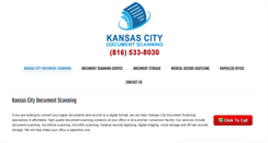 Desktop Screenshot of kansascitydocumentscanning.com